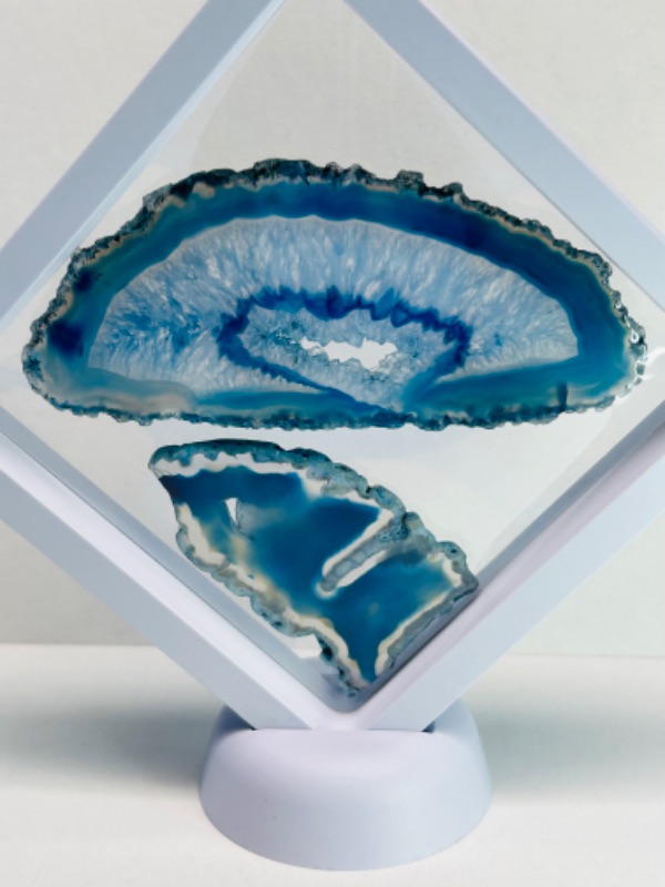 Photo 1 of 150736… 2 agate slices in 4 x 4” display 
