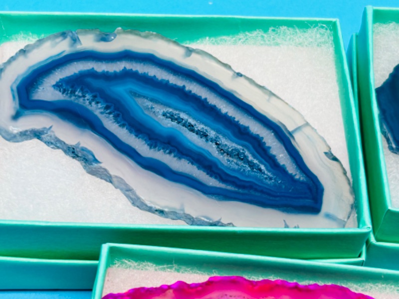 Photo 3 of 150740…4 agate slices in gift boxes 