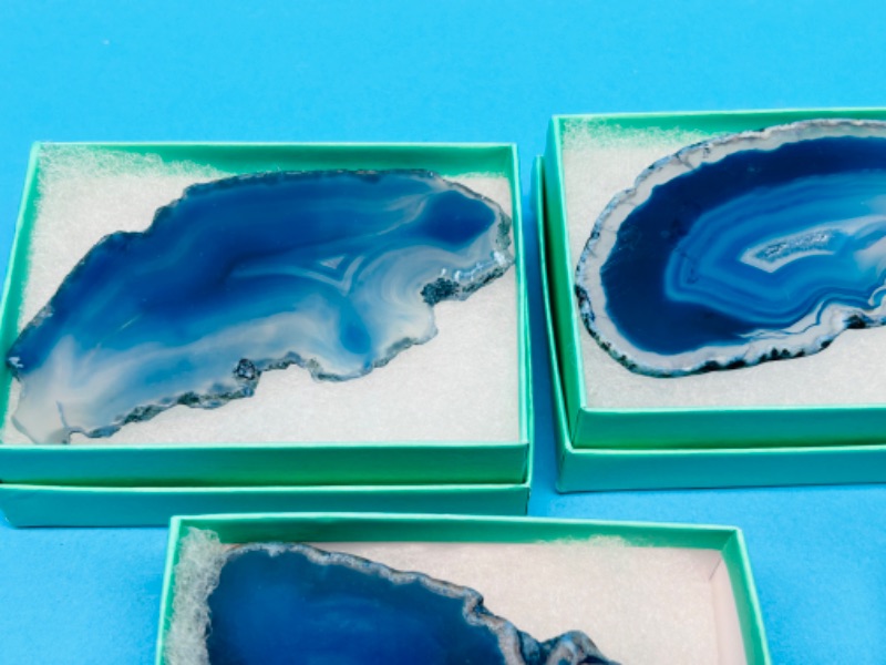 Photo 2 of 150741…4 agate slices in gift boxes 
