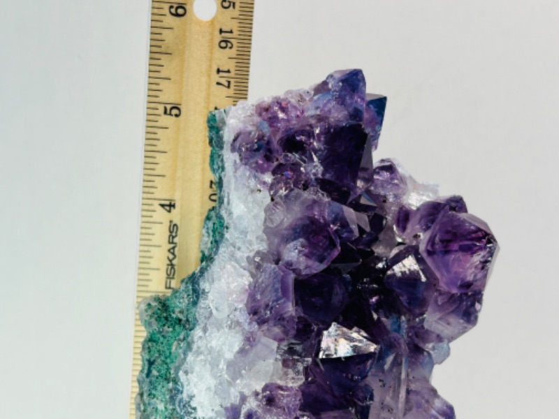 Photo 2 of 150747…6”  amethyst crystal rock on stand - height includes display stand