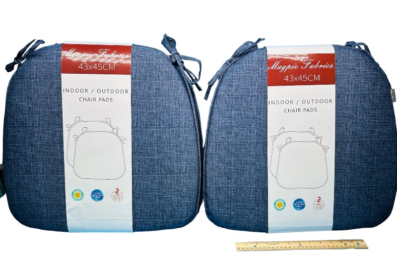 Photo 1 of 150760…4 indoor/outdoor chair cushions approx 17 x 18”