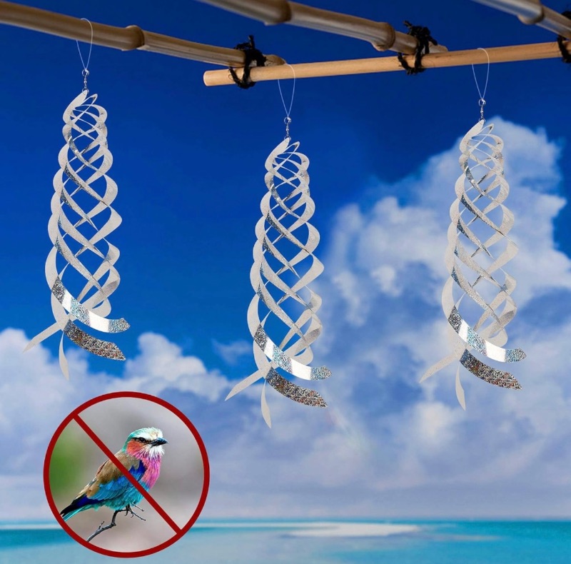 Photo 1 of 150761…3 sparkling bird repellent spiral reflective spinners 