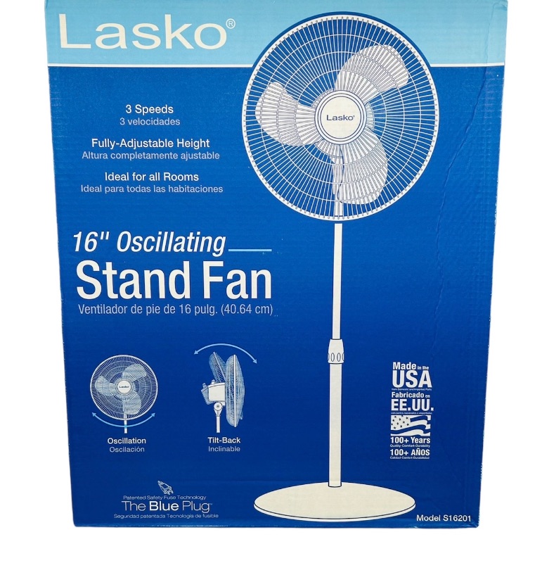 Photo 1 of 150764… 16” oscillating stand fan 