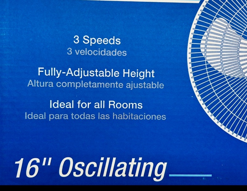 Photo 1 of 150767… 16” oscillating stand fan 