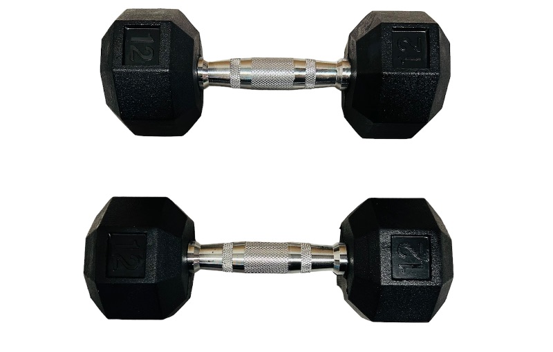 Photo 1 of 150769… 2 Ignite 12 pound hex weight dumbbells 