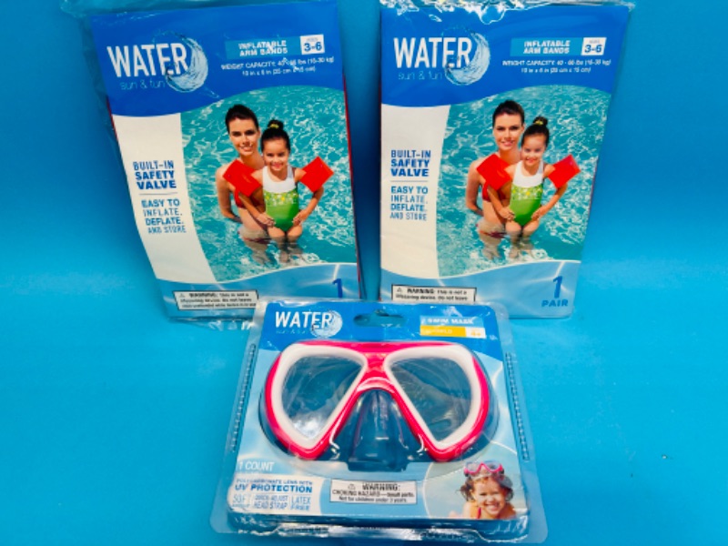 Photo 1 of 150839…child’s swim mask and .2 arm bands sets