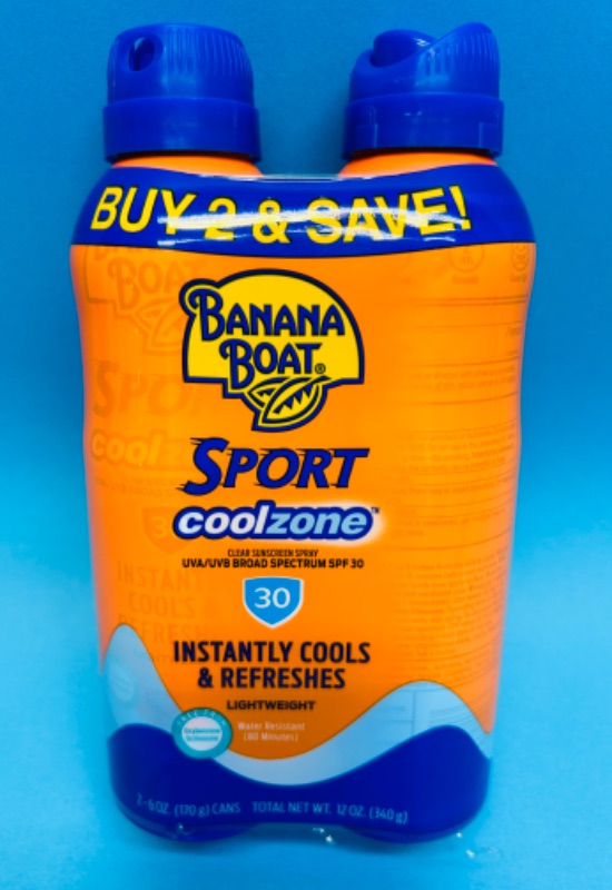 Photo 1 of 150930… 2 banana boat coolzone 30 sunscreen sprays 