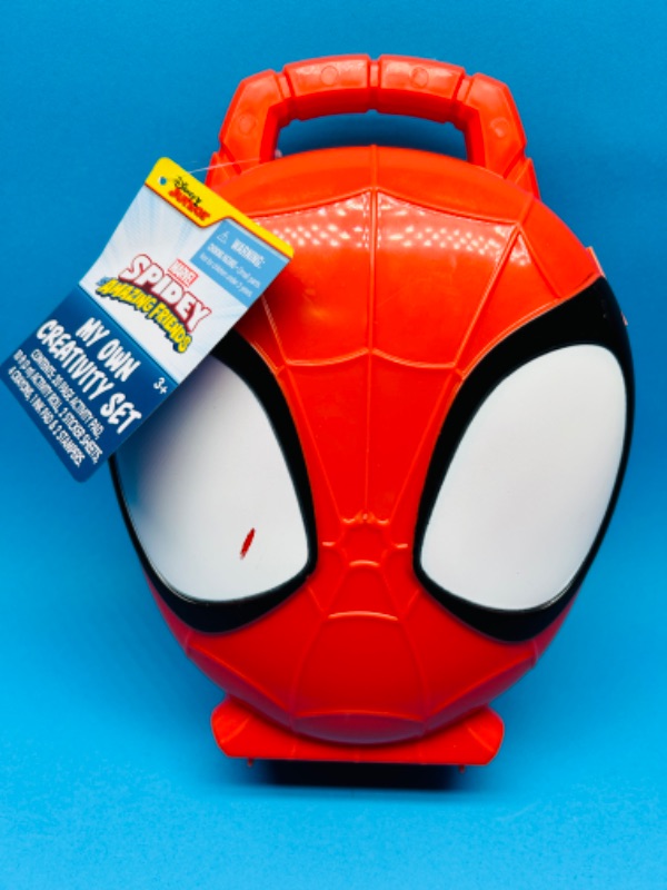 Photo 1 of 150990…marvel Spidey creativity set- stickers, crayons, pad, ink pad and stampers,  more 
