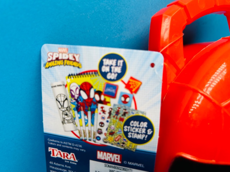 Photo 3 of 150990…marvel Spidey creativity set- stickers, crayons, pad, ink pad and stampers,  more 