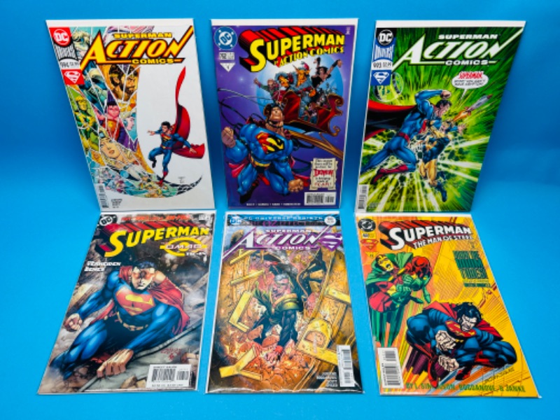 Photo 1 of 150996…6 Superman  comics in plastic sleeves 