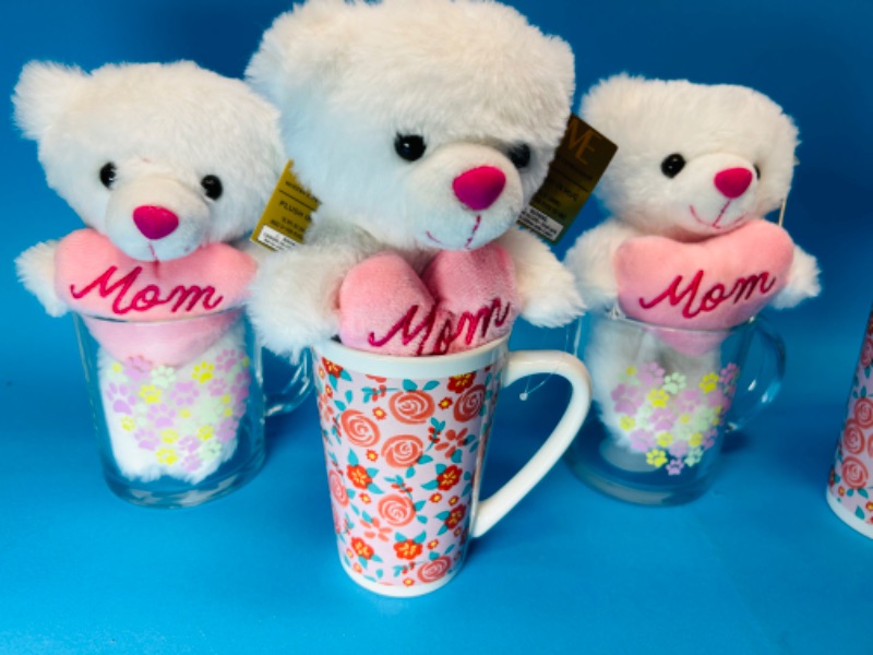 Photo 2 of 151021…4 Mothers Day mugs with bear plushies 