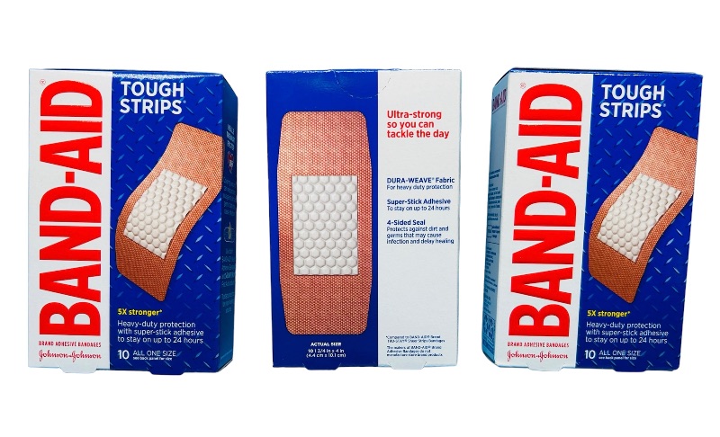 Photo 1 of 151050… 3 boxes of large band-aid tough strips 10 per box 