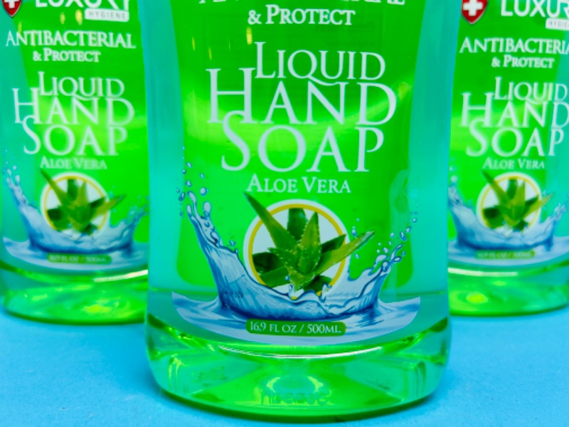 Photo 2 of 151078… 3 luxury antibacterial soaps with aloe vera 16.9 oz each