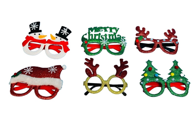 Photo 1 of 151102…6 pairs of holiday novelty glasses 