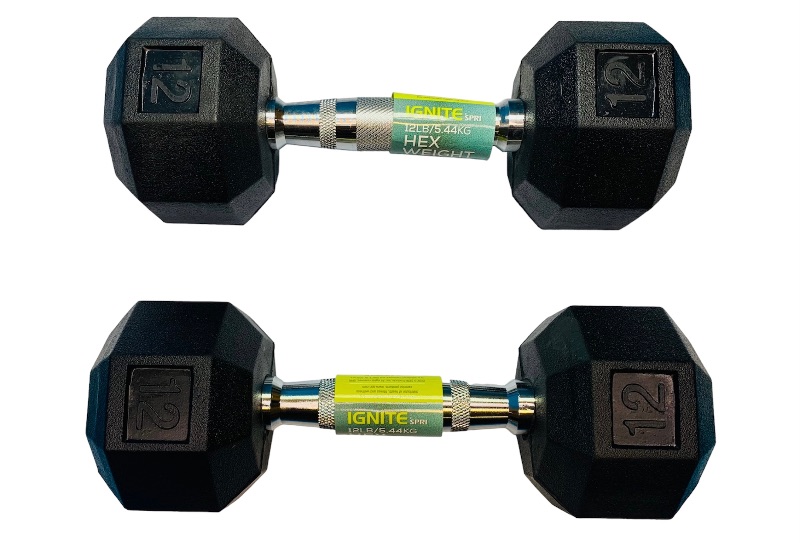 Photo 1 of 151113… 2 Ignite 12 pound hex dumbbells exercise weights