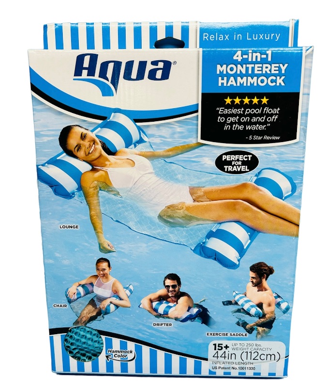 Photo 1 of 151143…Aqua 4 in 1 Monterey Pool hammock 