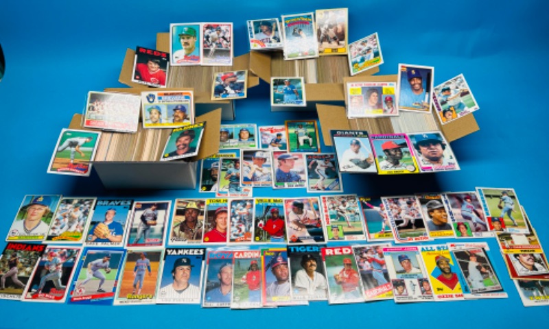 Photo 1 of 151153…4 boxes of baseball trading cards - some may have wear from age