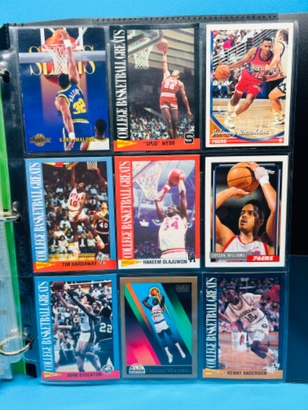 Photo 1 of 151155…90 basketball trading cards in binder 