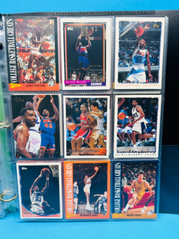 Photo 9 of 151155…90 basketball trading cards in binder 