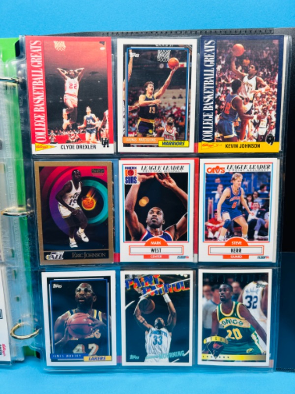 Photo 7 of 151155…90 basketball trading cards in binder 