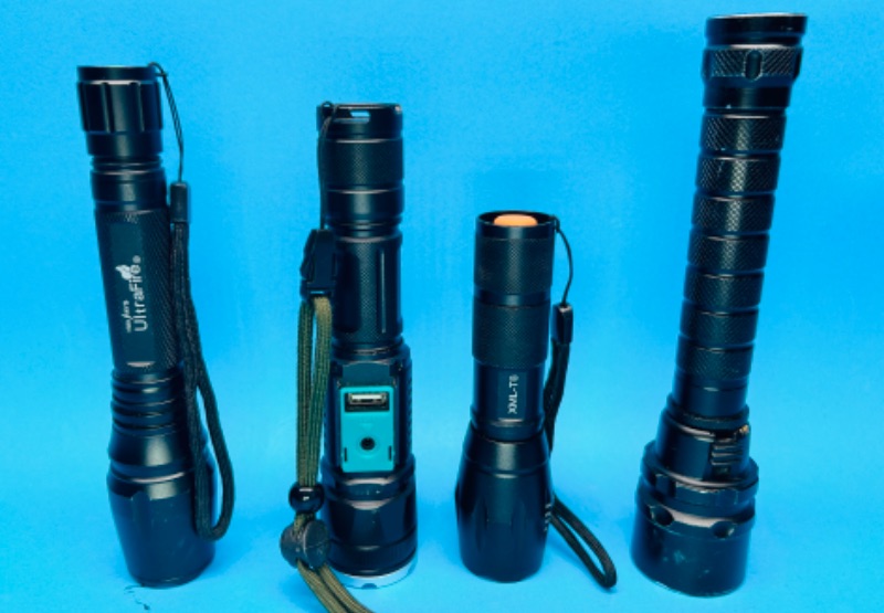 Photo 1 of 151160…4 small flashlights-just need batteries-wear from use