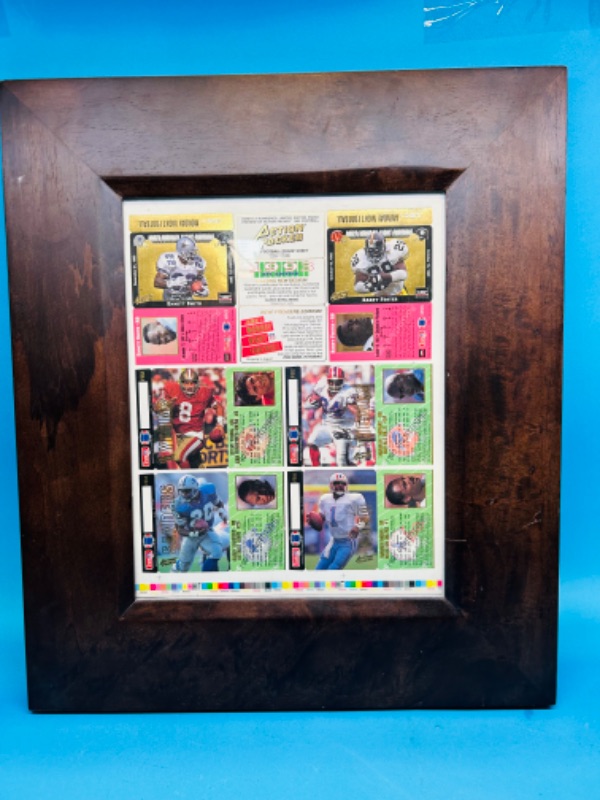 Photo 3 of 151174…action Packed 1993 football proof sheet nicely framed 