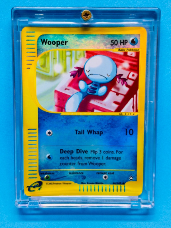 Photo 1 of 151200…Pokémon Wooper card 66/147 in hard plastic case 