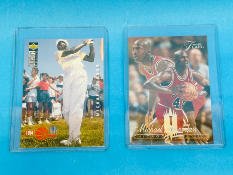 Photo 1 of 151212…2 Michael Jordan cards in hard plastic sleeves 