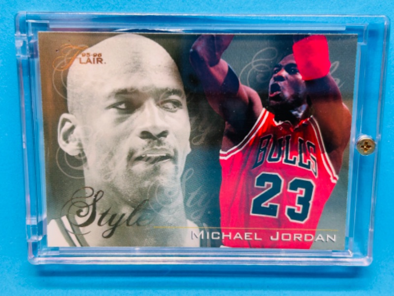 Photo 1 of 151216…Flair Michael Jordan style card 235 in hard plastic case 