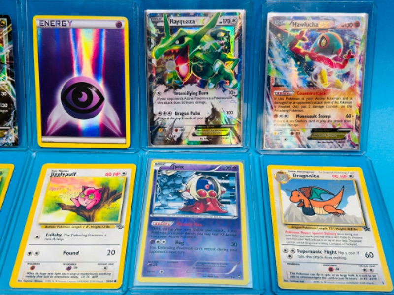 Photo 2 of 151218…Pokémon reverse, holo, and EX cards in hard plastic sleeves 