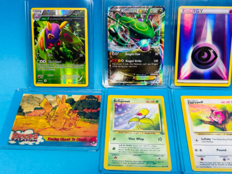 Photo 3 of 151218…Pokémon reverse, holo, and EX cards in hard plastic sleeves 