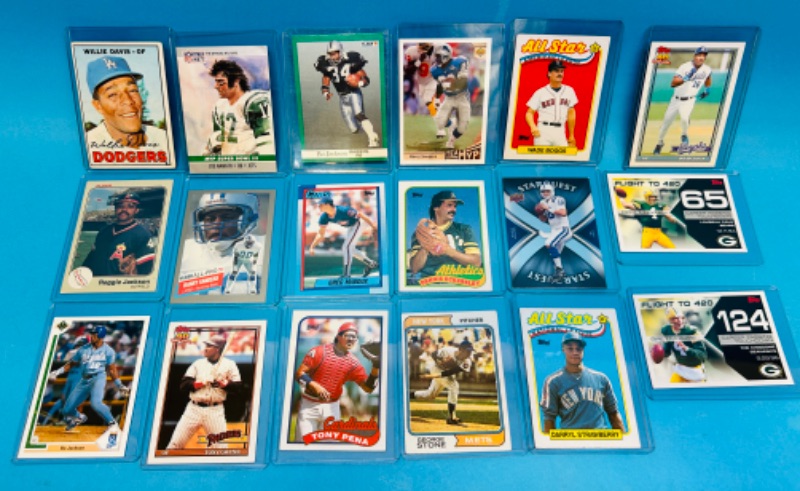 Photo 1 of 151219…18 collectible sport cards in plastic sleeves 