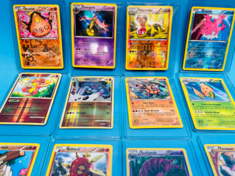 Photo 3 of 151221…Pokémon reverse and holo cards in hard plastic sleeves 