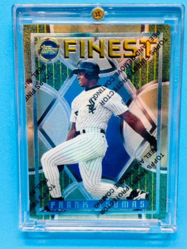 Photo 1 of 151232…  Topps finest Frank Thomas chrome card 89 in hard plastic case 