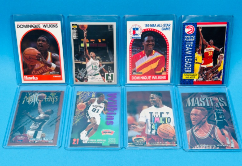 Photo 1 of 151244…Dominique Wilkins cards  in hard plastic sleeves 