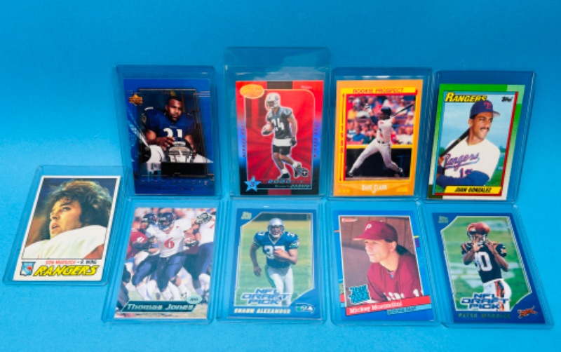 Photo 1 of 151252…Rookie sports cards  in hard plastic sleeves 