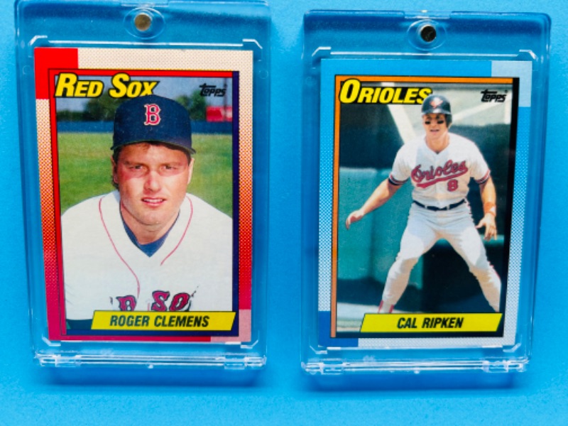 Photo 1 of 151274… Cal  Ripken and Roger Clemens cards in hard plastic cases 