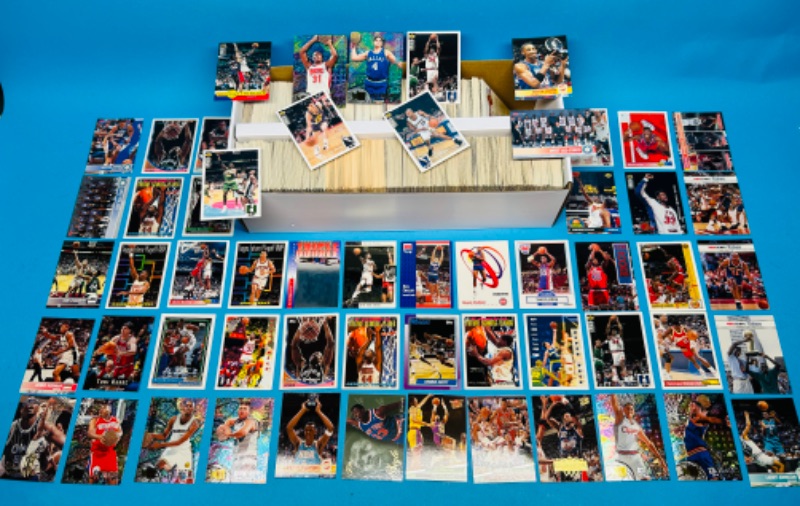 Photo 1 of 151283…1500+ mixed  basketball trading cards in box 