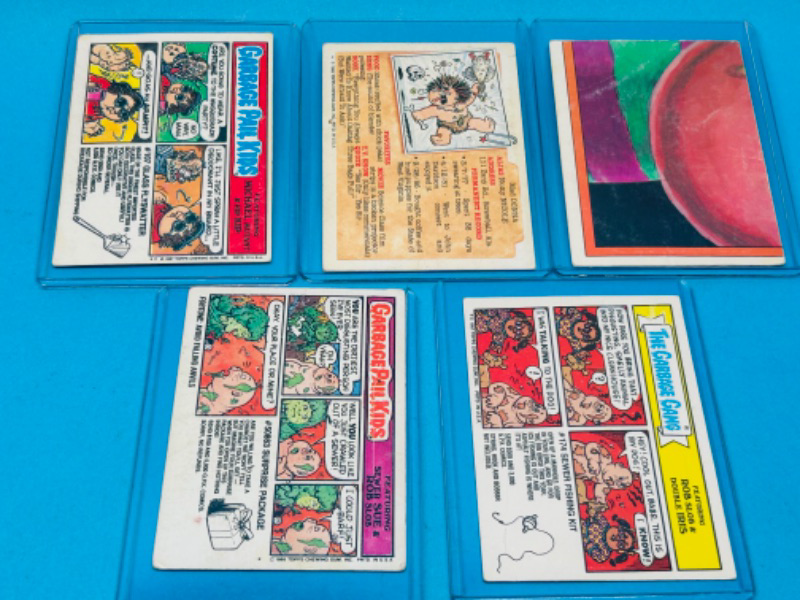 Photo 2 of 151286…5 vintage garbage pail kids cards in sleeves- some wear