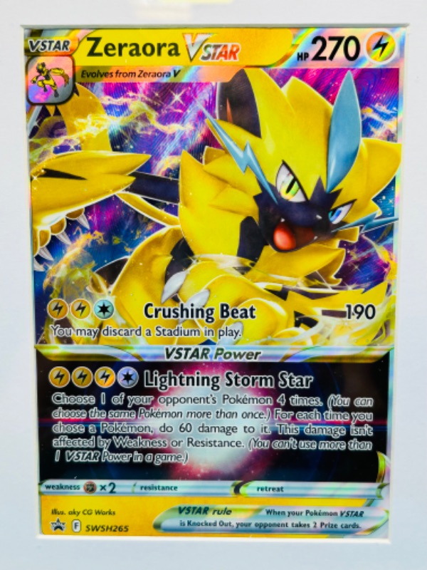 Photo 2 of 151318…framed jumbo 2022 Pokémon Zeraora Vstar holo card 12 x 10.5” 