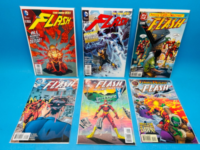 Photo 1 of 151375…6 flash  comics in plastic sleeves 