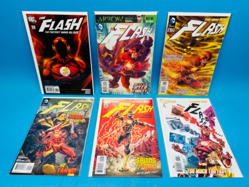 Photo 1 of 151376…  6 flash comics in plastic sleeves 