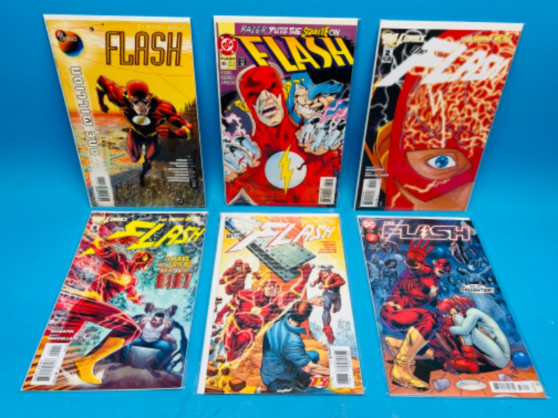 Photo 1 of 151379…6 flash  comics in plastic sleeves 