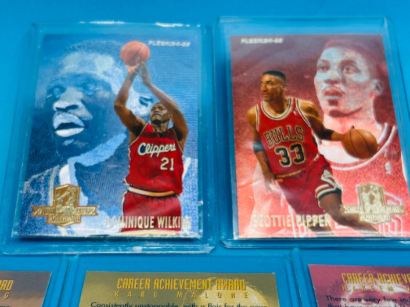 Photo 3 of 151387…fleer career achievement award foil card  set 1-6 in hard plastic sleeves 