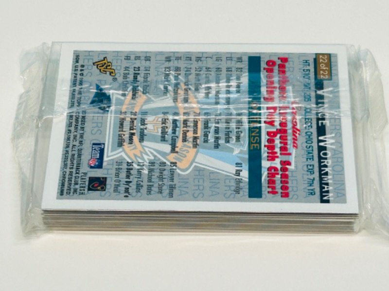 Photo 2 of 151389…sealed Topps stadium club Panthers chromium card set 1-22 package 