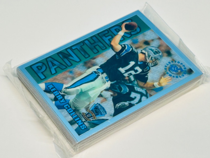 Photo 3 of 151389…sealed Topps stadium club Panthers chromium card set 1-22 package 