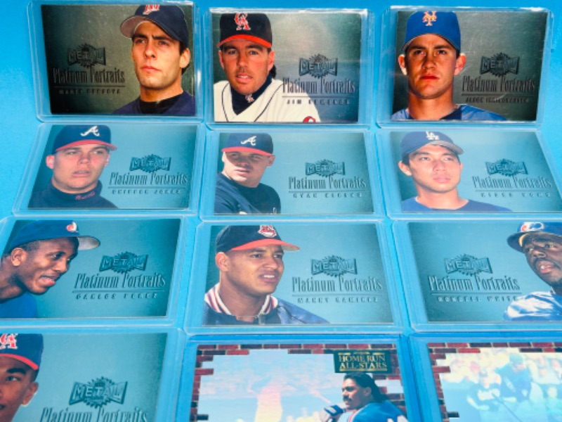 Photo 3 of 151395…home-run all stars cards 1-8 and metal universe cards 1-10 in hard plastic sleeves 