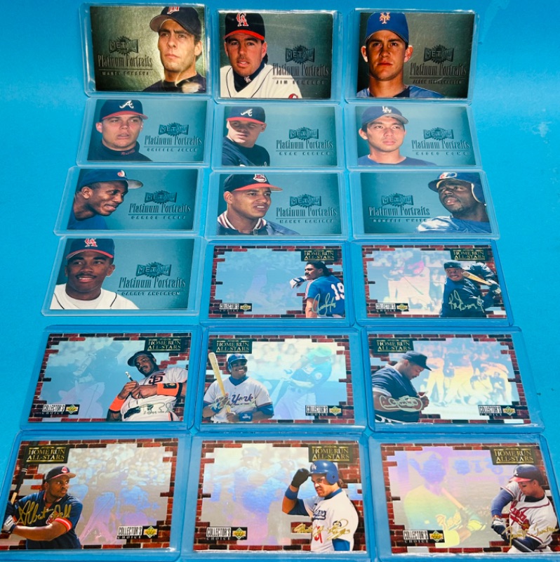 Photo 1 of 151395…home-run all stars cards 1-8 and metal universe cards 1-10 in hard plastic sleeves 