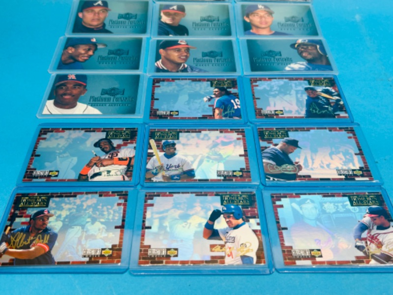 Photo 2 of 151395…home-run all stars cards 1-8 and metal universe cards 1-10 in hard plastic sleeves 