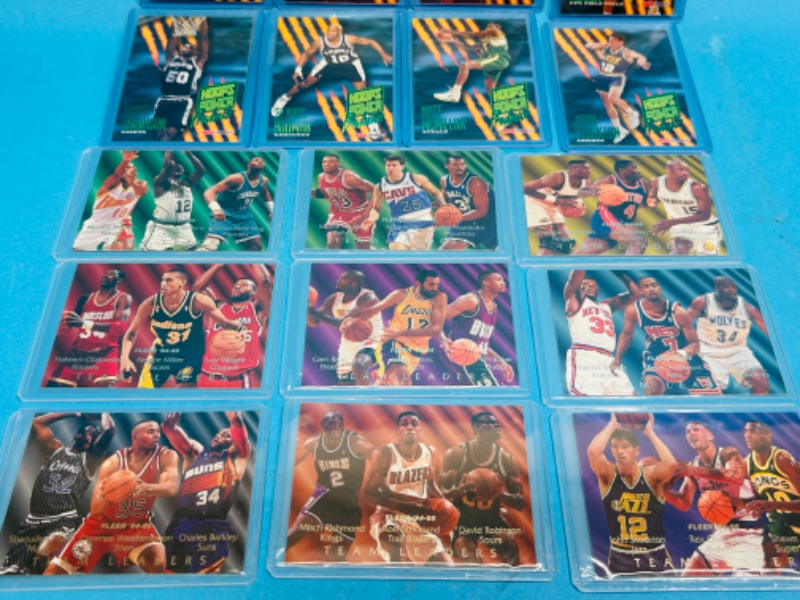 Photo 4 of 151402…basketball card sets- team leaders 1-9, and hoops power predator 1-8  in hard plastic sleeves 